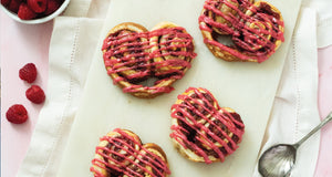 Raspberry Heart Cinnamon Rolls
