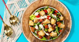 Summer Salad with Biscuit Croutons