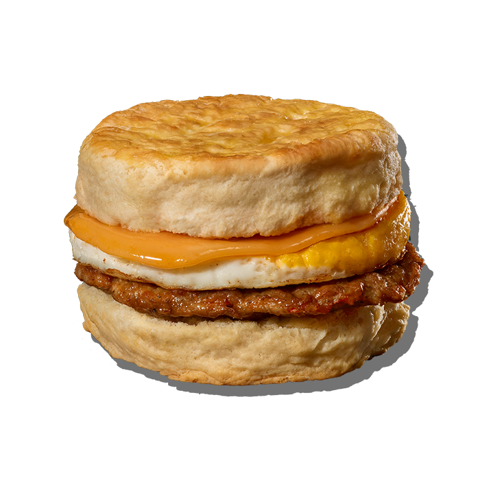 BUTTERMILK BISCUIT SANDWICH WITH SAUSAGE, EGG & CHEESE
