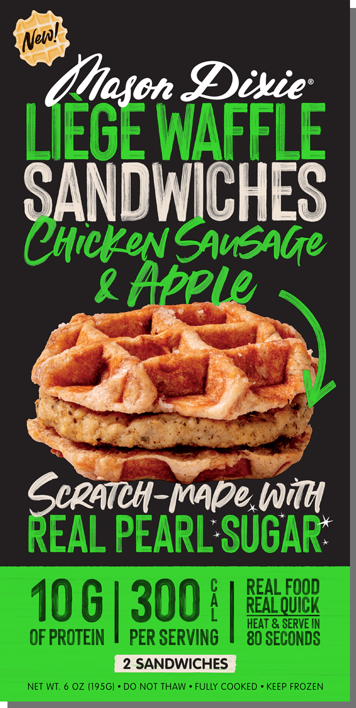 Apple Liege Waffle Sandwich With Chicken Sausage