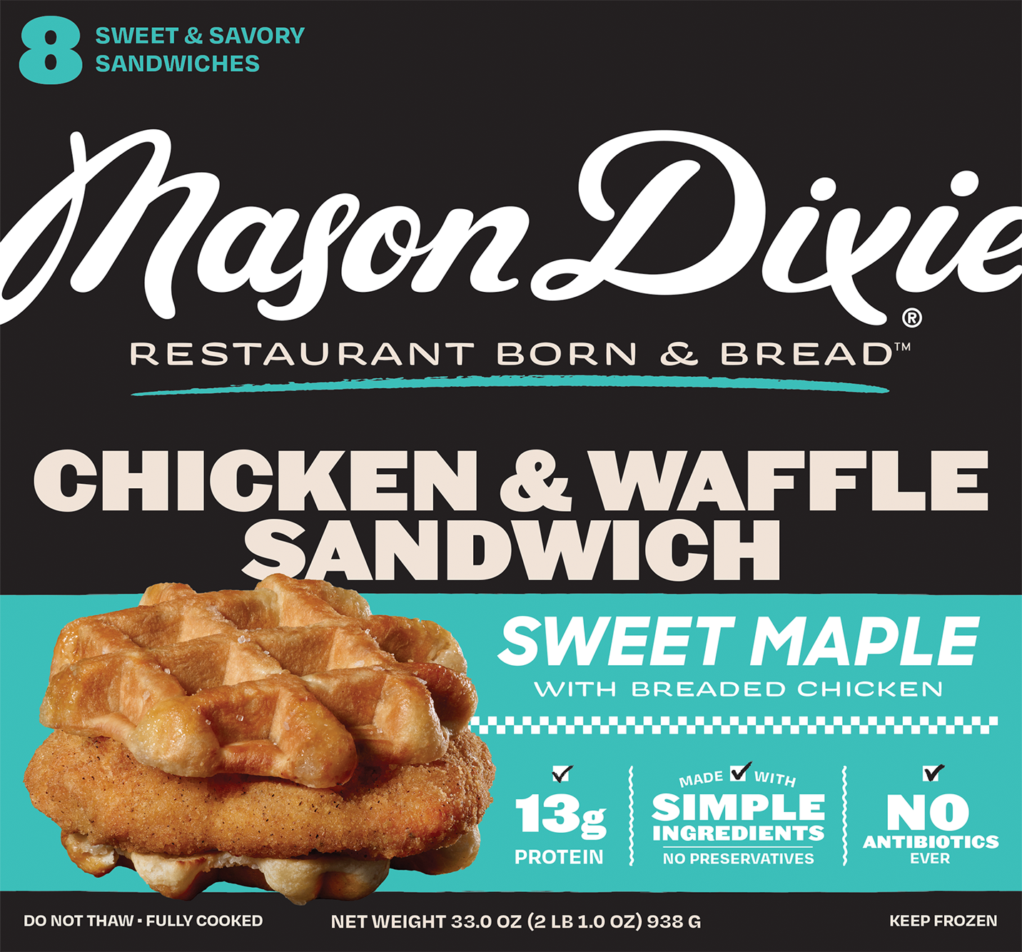 SWEET MAPLE WAFFLE SANDWICH WITH BREADED CHICKEN